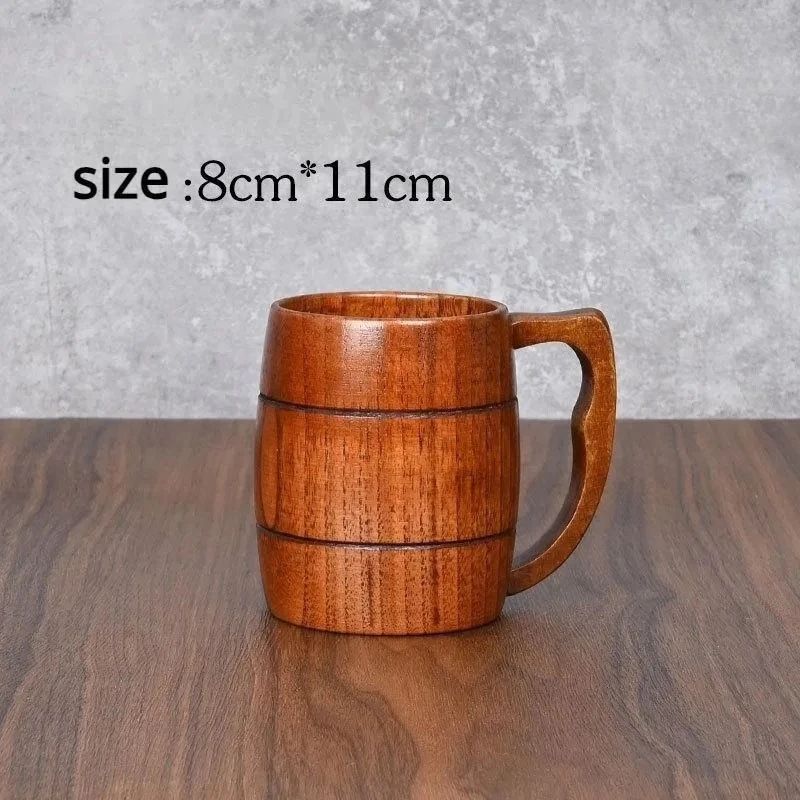 Wooden Barrel Style Beer Mug