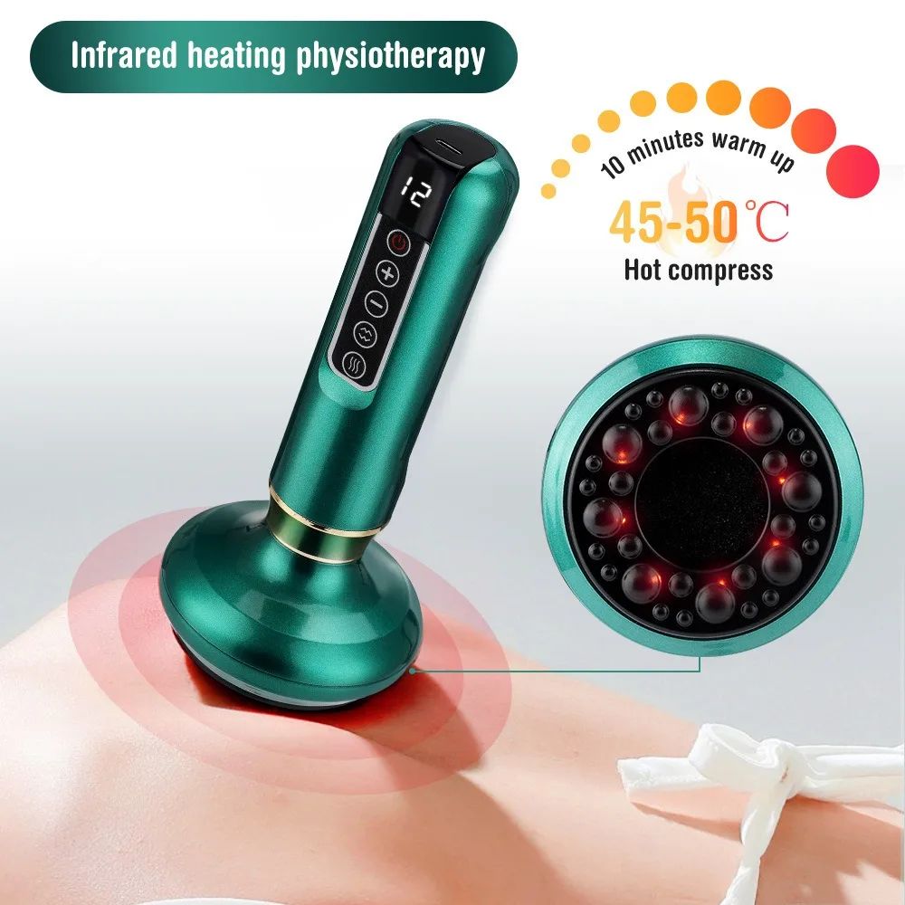 Smart Vacuum Cellulite Massager with Red Light Therapy and Heat