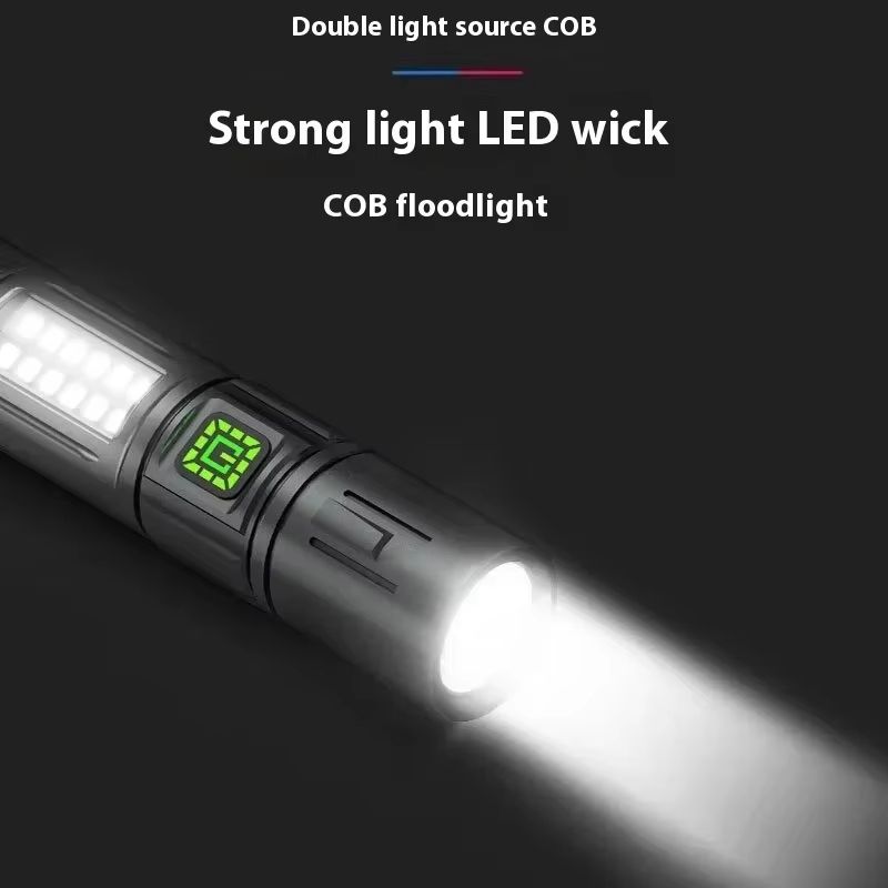 Rechargeable Bright LED Flashlight With Built- n Battery for Outdoor Activities