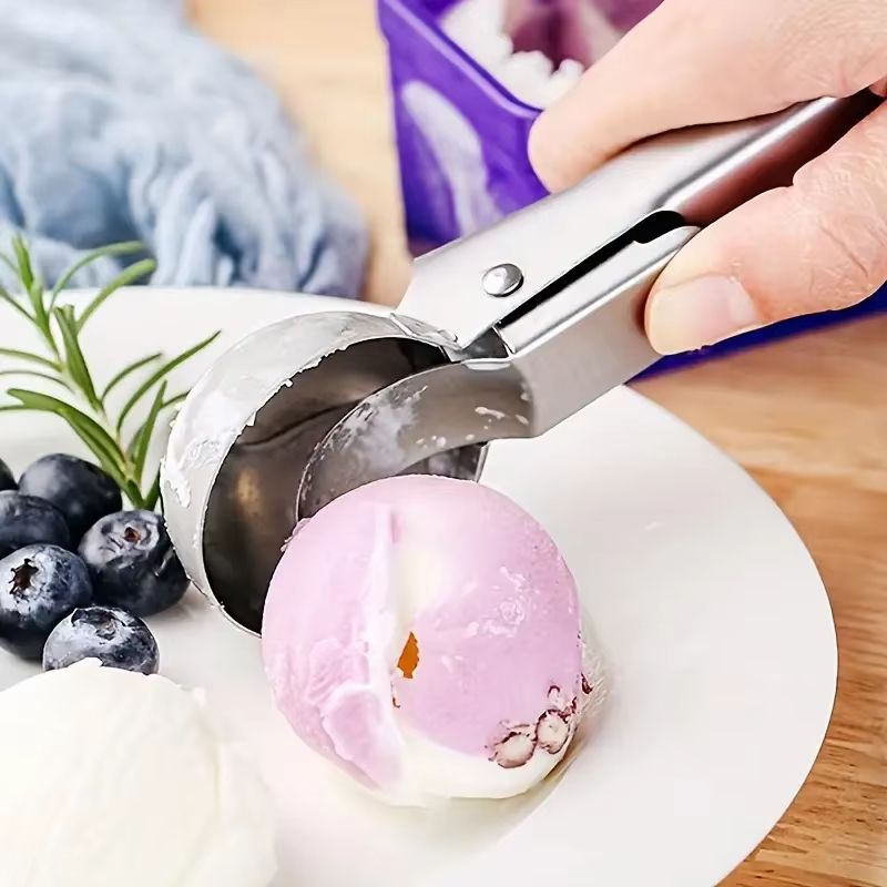 Premium Stainless Steel Ice Cream Scoop & Fruit Scoop – Multifunctional Kitchen Serving Tool