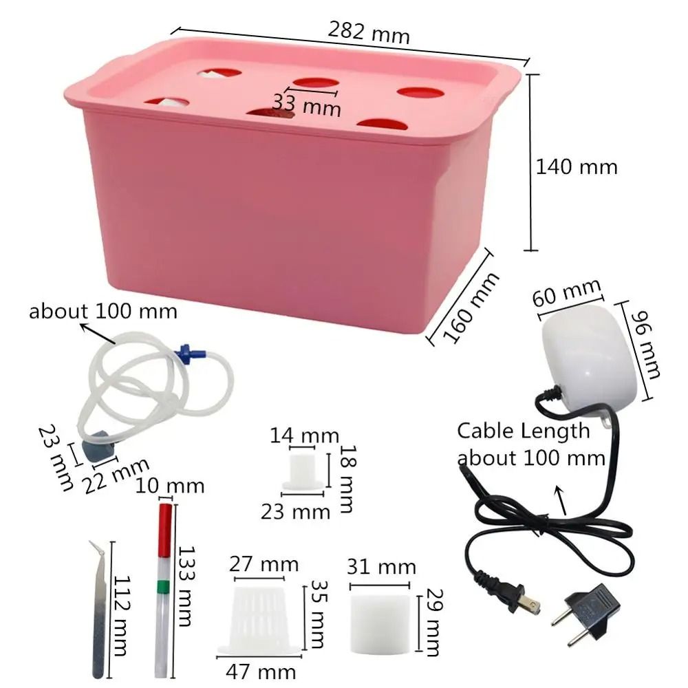 6-Hole Indoor Hydroponic Growth Kit – Smart Deep Water Culture Garden Box