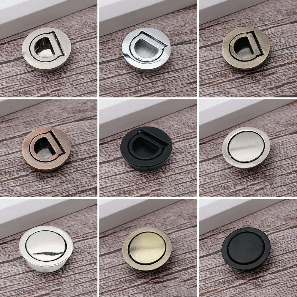 Modern Stainless Steel Recessed Cabinet Handles Hidden Flush Mount Drawer Pulls