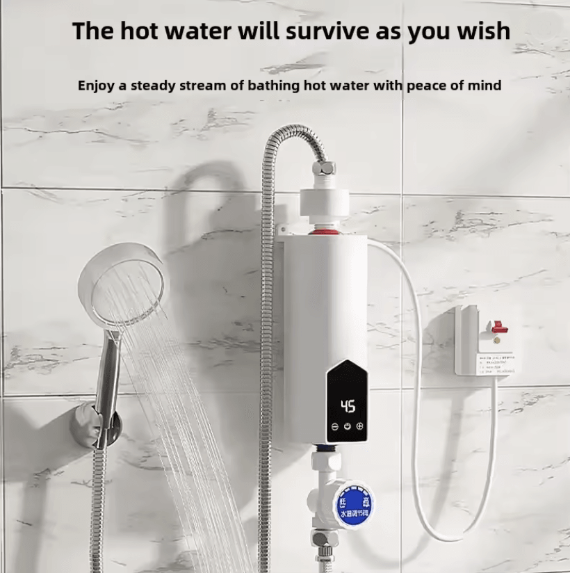 ThermoFlow 220V Instant Water Heater Portable 3000 to 5500W Electric Shower Heater