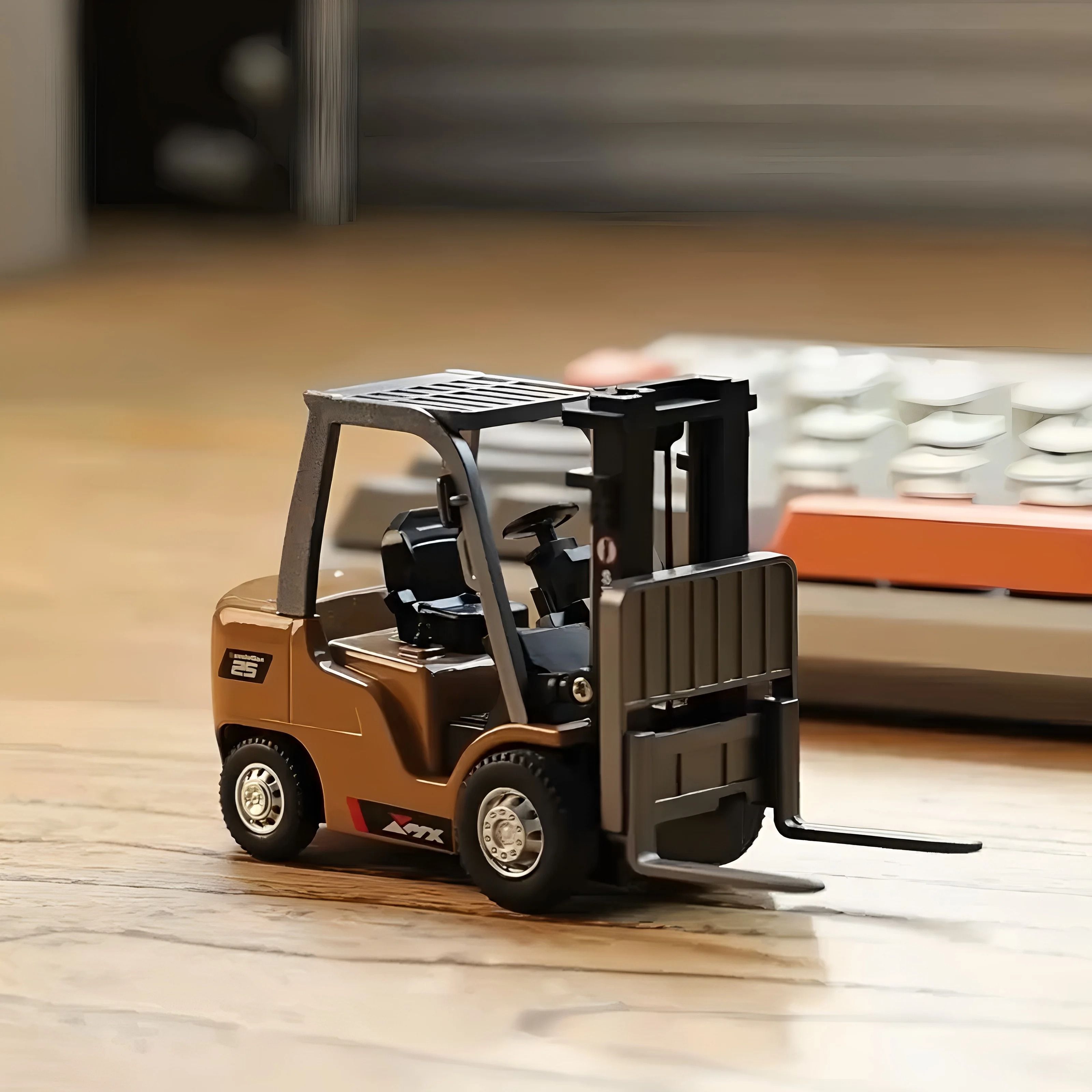 Alloy Remote Control Forklift Model Tabletop Construction Toy