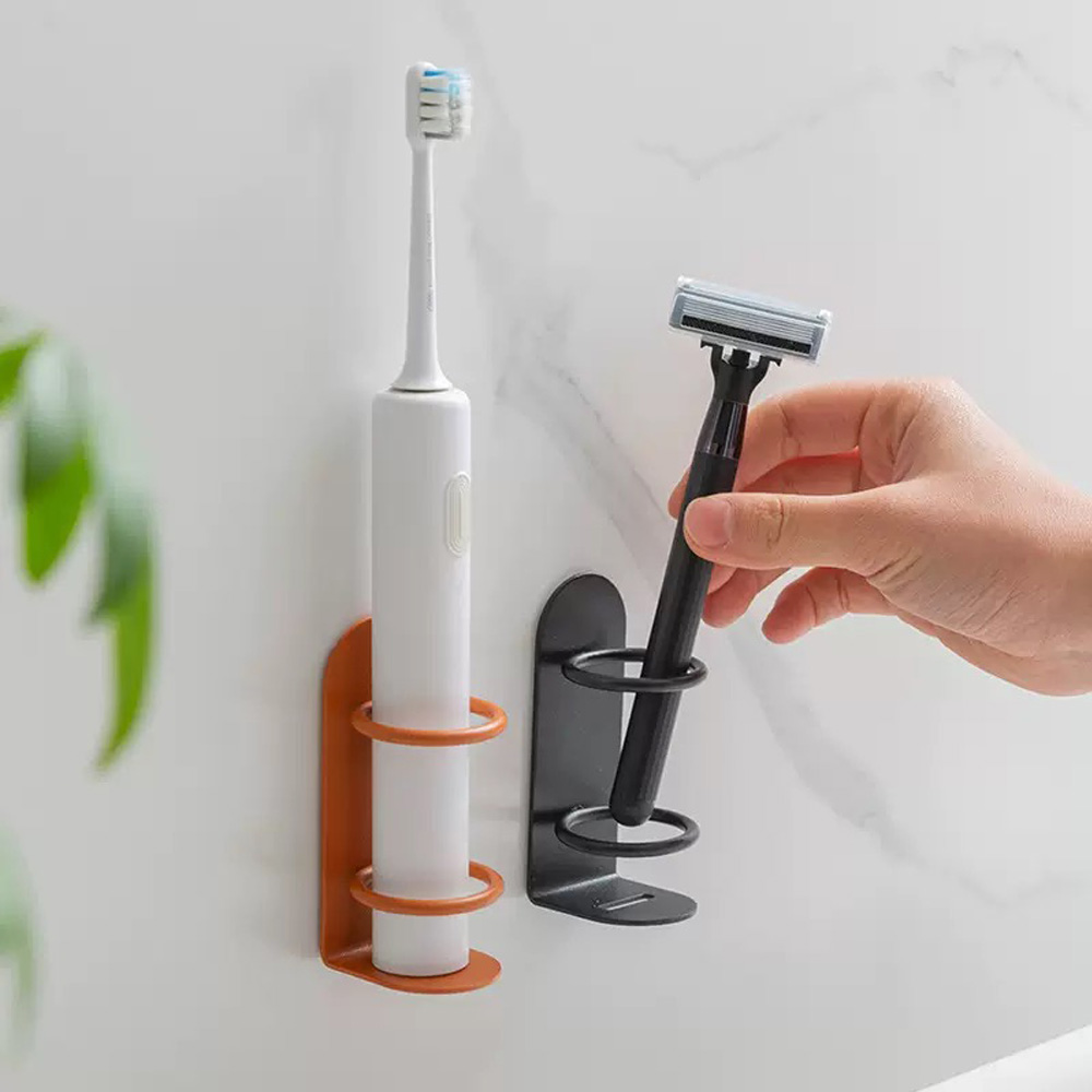 Multi functional toothbrush holder, metal material bathroom organiser, no drilling wall mounted toiletries storage