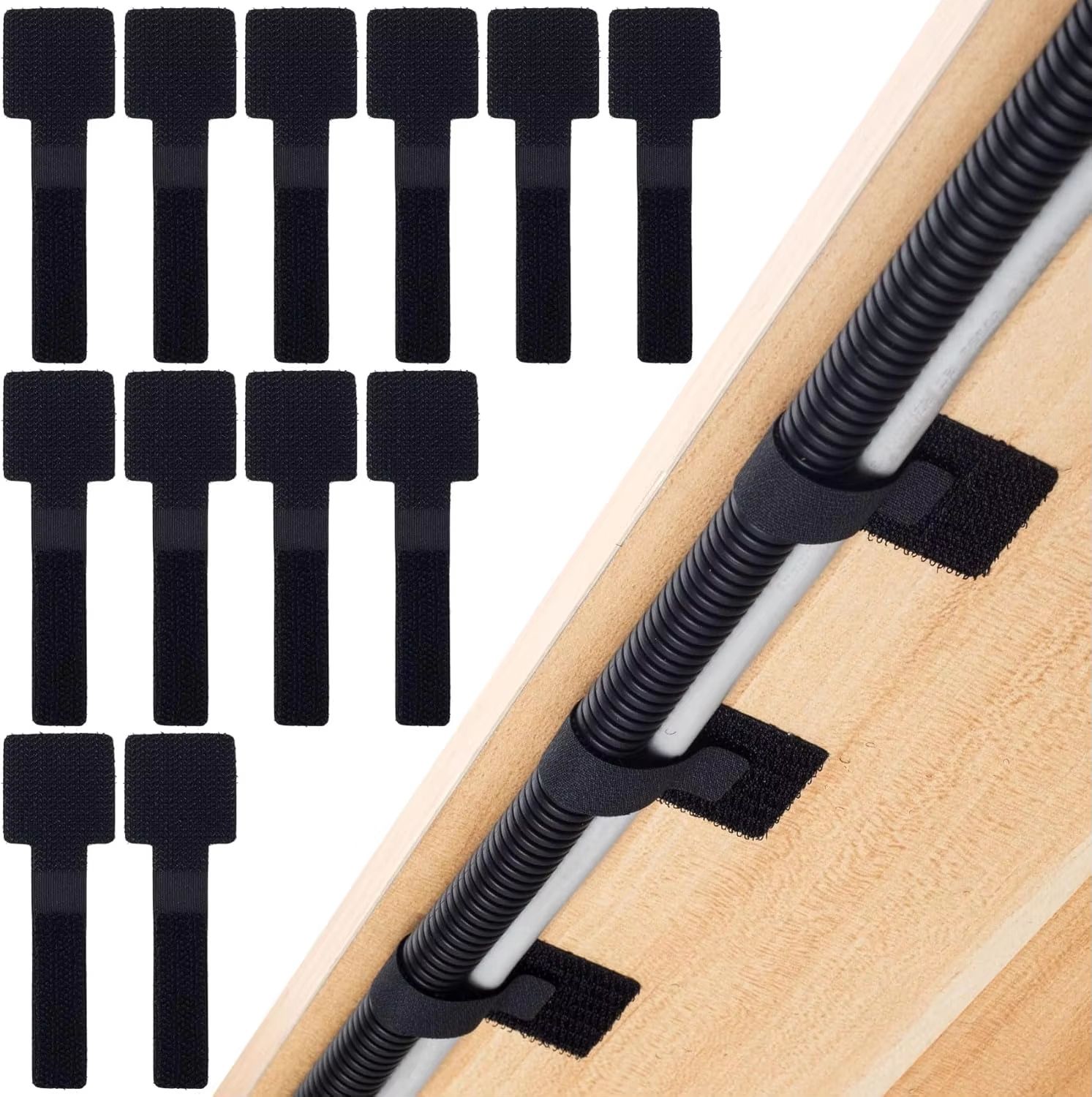 Reusable Self-Adhesive Cable Ties Adjustable Cord Organizer Straps