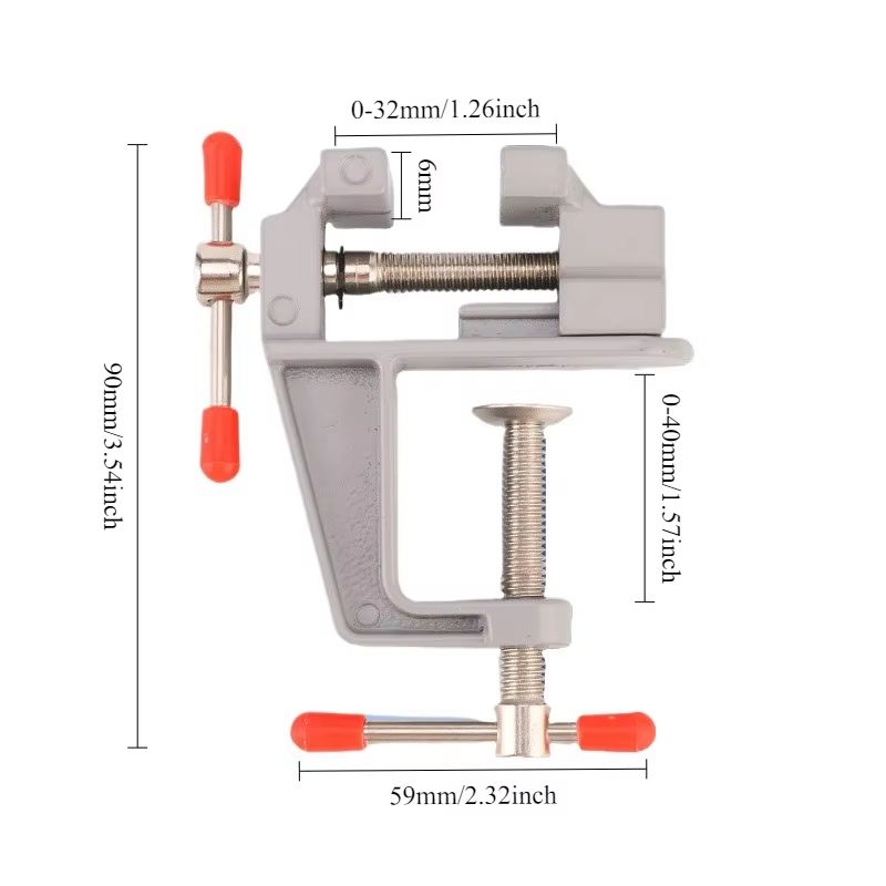 3.5in Aluminum Mini Bench Vise for Jewelry, Crafts, and Precision Hobby Work
