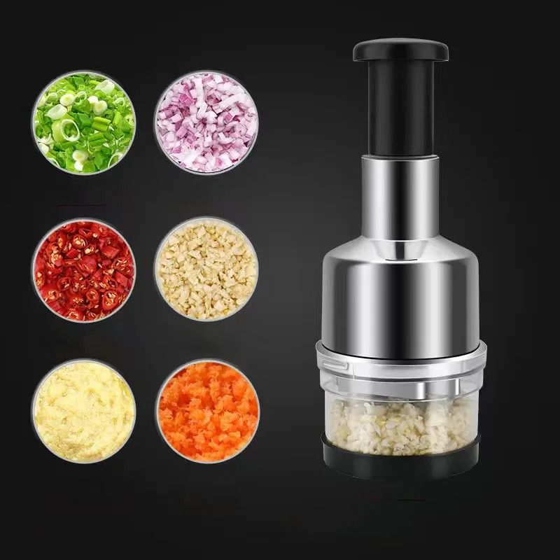 Stainless Steel Garlic Masher Manual Press Kitchen Chopper Tool