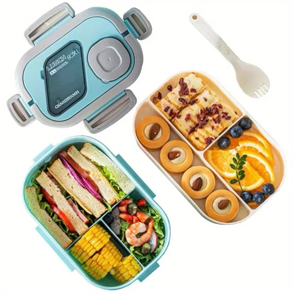 40.5 Oz Bento Lunch Box Leakproof 4 Compartment Food Container