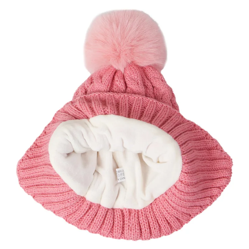 Knitted Thickened Warm Single Set, Girl And Boy Hat Scarf And Glove Set, Stretch Fit Lightweight Winter
