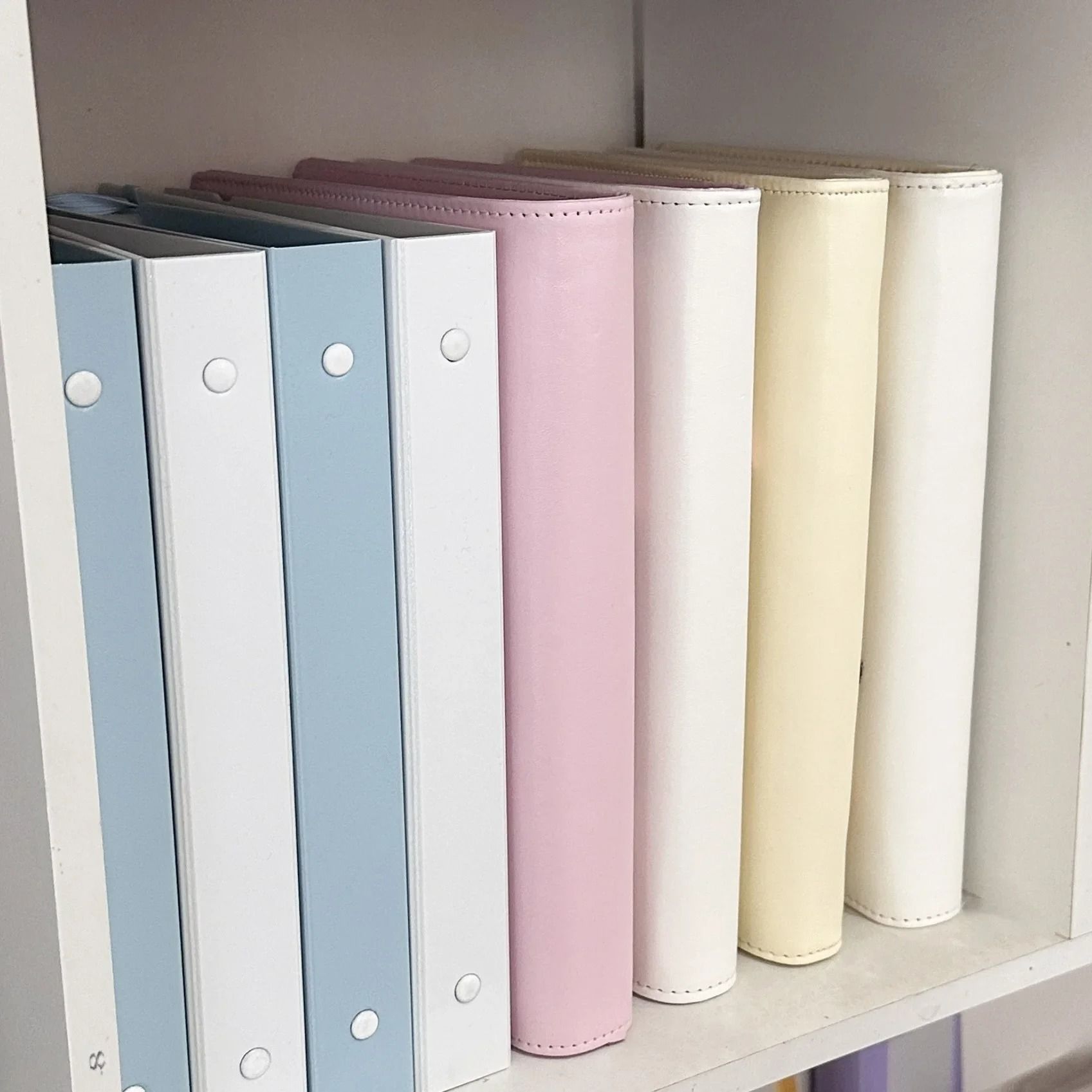 A5 White & Blue DIY Binder – Photocard Collect Book, Diary, and Agenda Planner Stationery