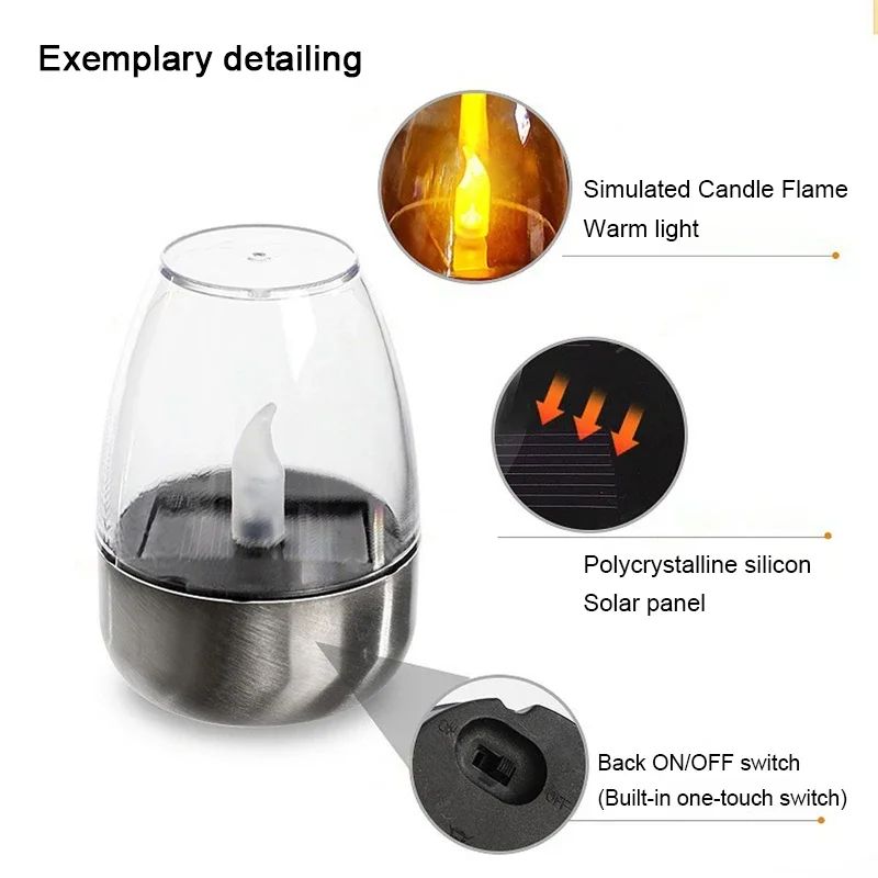 Solar LED Flameless Candle Light
