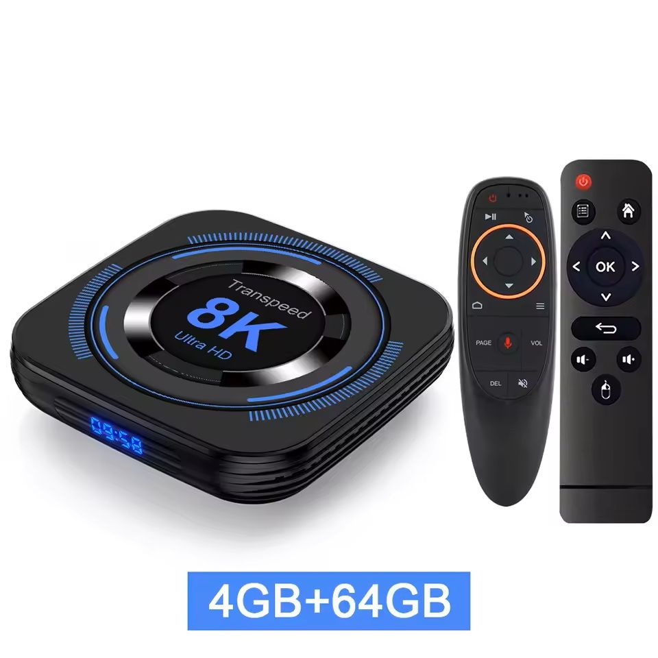 Android 12 TV Box with 8K Streaming and Voice Control
