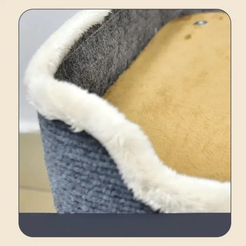 Luxury 3-Tiers Covered Cat Bed and Winter Pet Cave