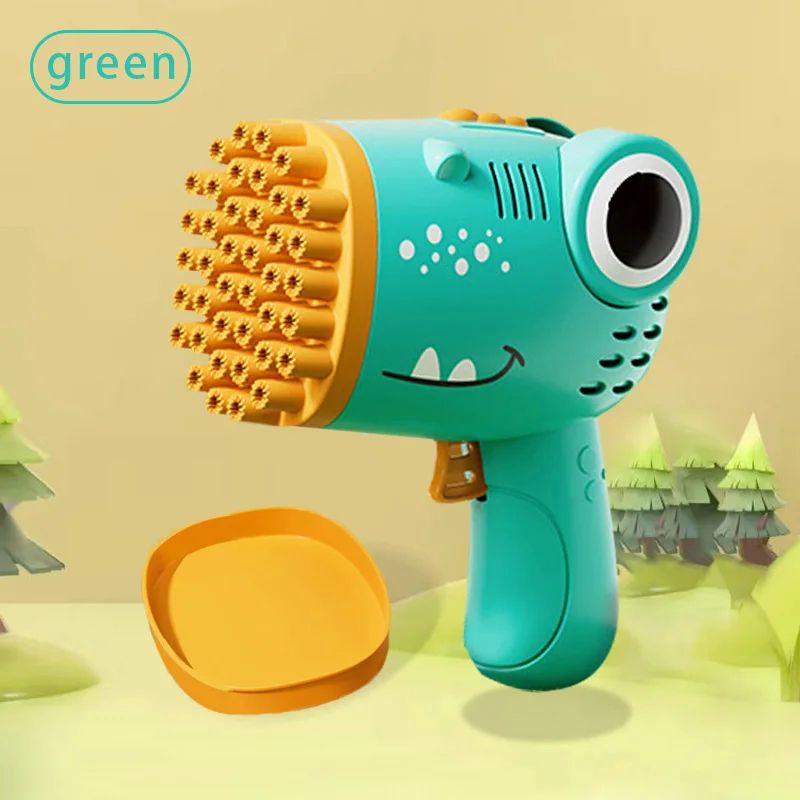 Dinosaur Bubble Machine, Electric Handheld Bubble Gun for Outdoor Parties, Weddings & Kids Play No Bubble Water Included