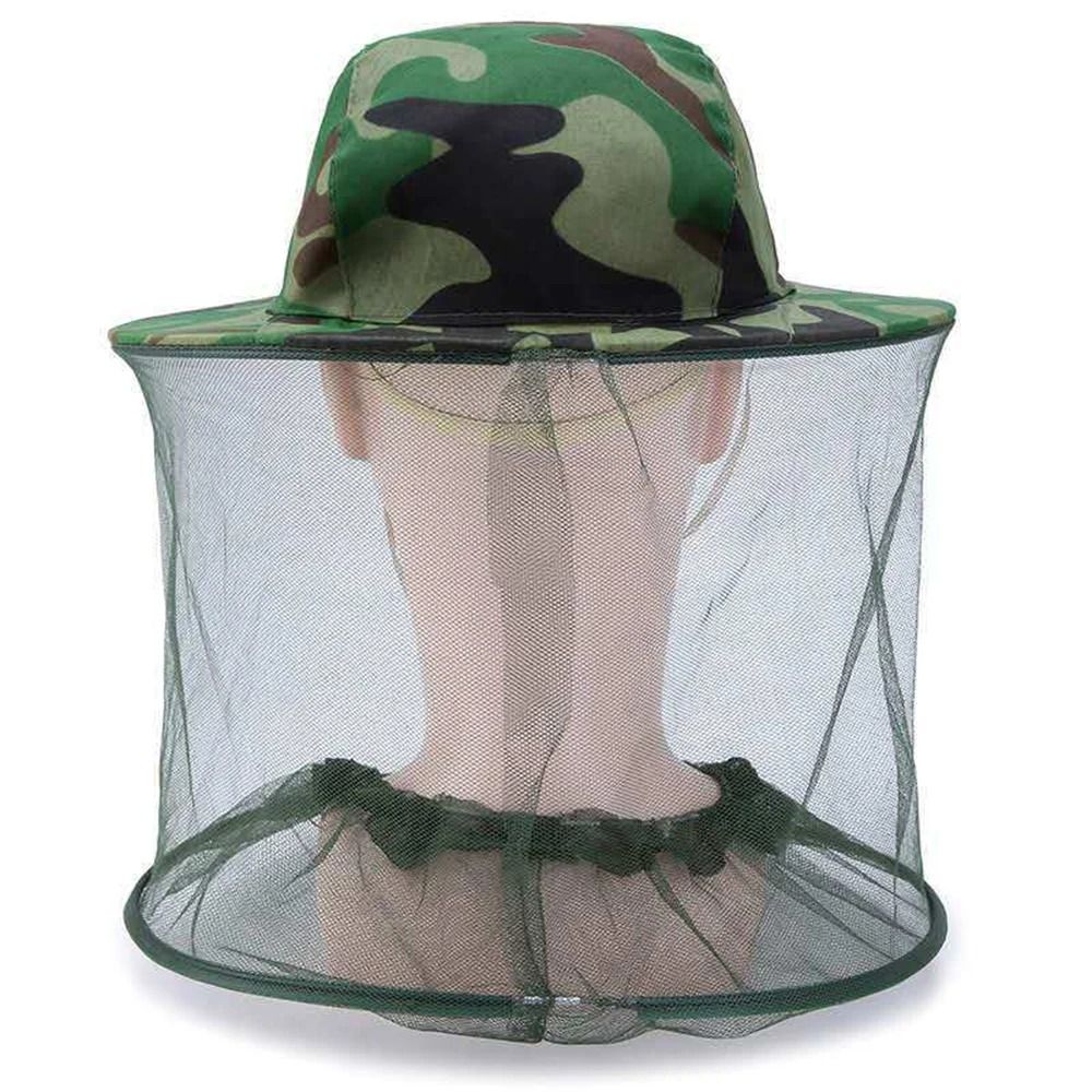 Outdoor Mosquito Net Sun Hat With Breathable Mesh Face Cover For Fishing And Camping