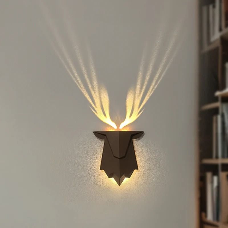 Rechargeable Deer Shadow Night Lamp with Adjustable Brightness