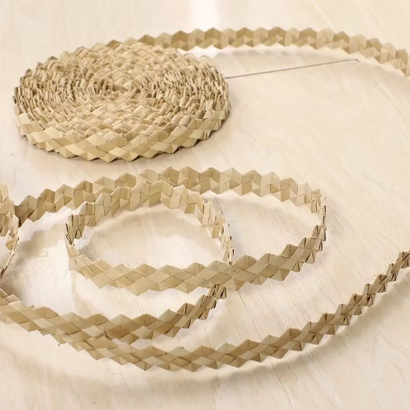 Sunflower Straw Rope for Hat Making and Crafts – Braided Palm Leaf DIY Material