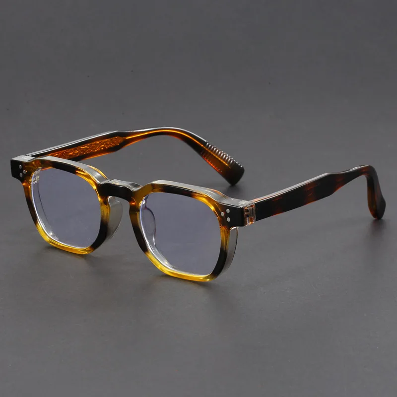 Retro Square Blue Light Blocking Glasses Thick Frame Anti Radiation Eyewear