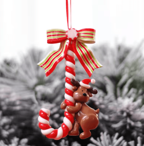 Handcrafted Santa & Snowman Soft Pottery Christmas Tree Pendant