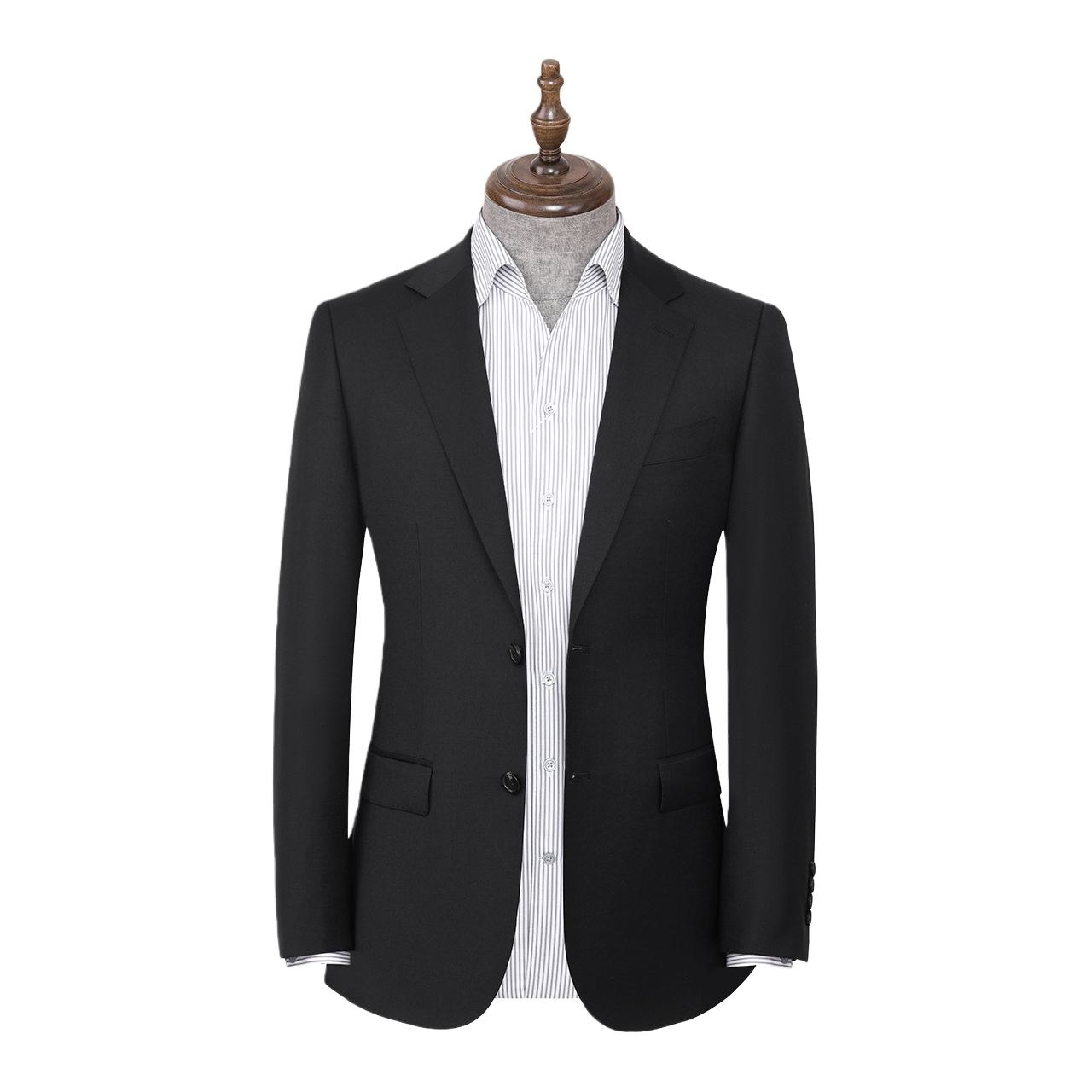 Machine-Washable 70% Wool Men’s Black Business Suit Jacket