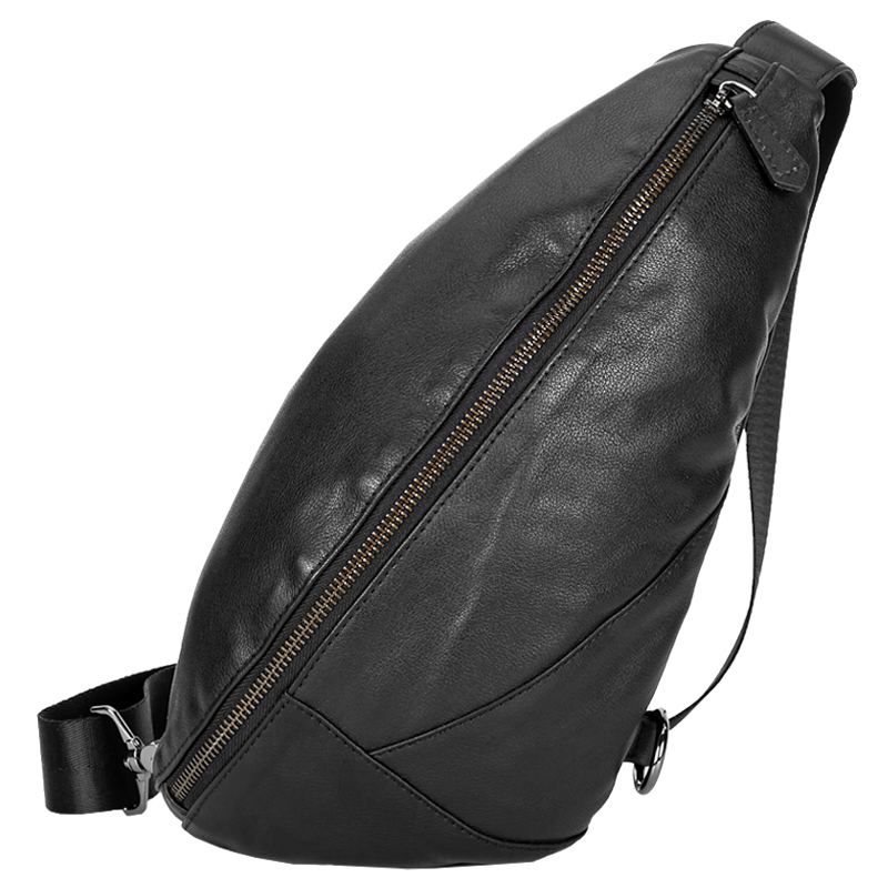 Genuine Leather Mens Chest Pack Crossbody Sling Bag Fashionable and Durable Messenger Shoulder Bag