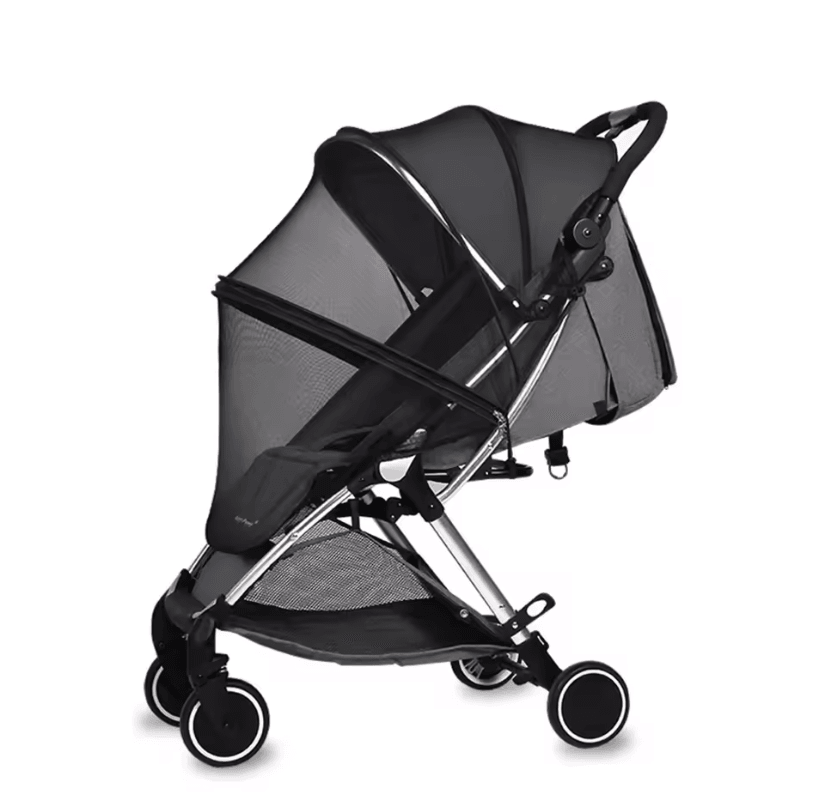 Full-Cover Baby Stroller Mosquito Net with Breathable Zipper Design