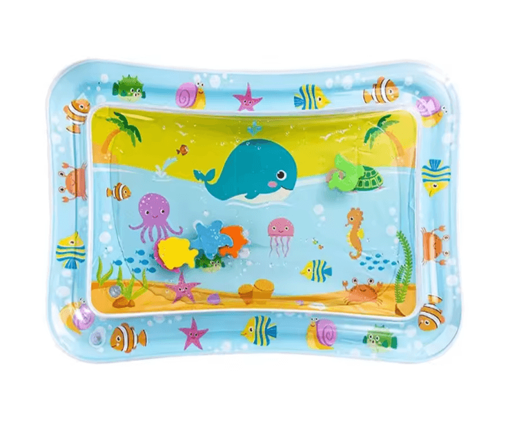 SplashGrow Baby Water Play Mat Inflatable Tummy Time Activity Pad