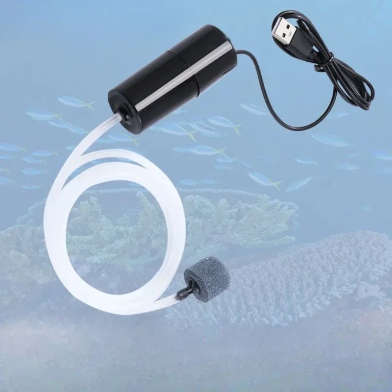 Portable USB Aquarium Oxygen Pump – Mini Silent Air Oxygenator for Fish Tanks & Outdoor Fishing