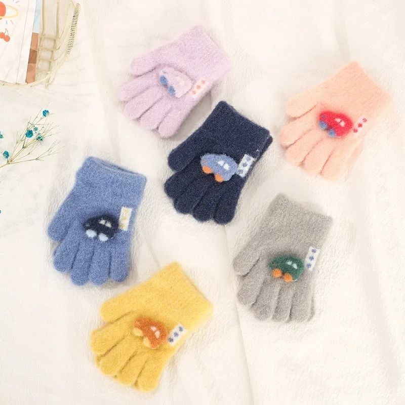 Cartoon Animal Thickened Baby Mittens