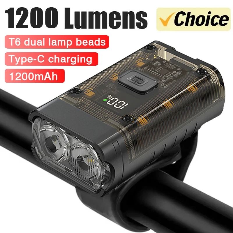 T6 LED Bicycle Front Light – High-Intensity Rechargeable Night Riding Headlamp