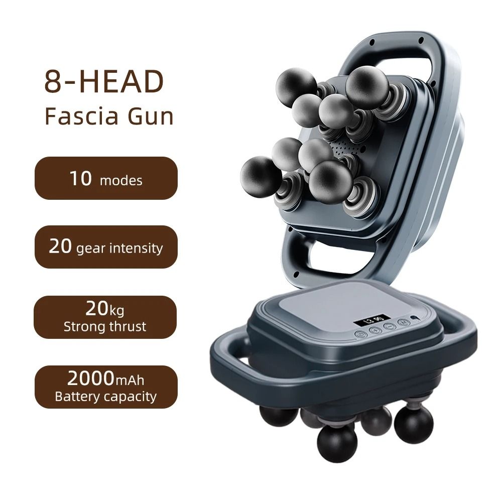 42 Heads Fascia Gun High Frequency Vibration Body Massage Gun Back and Waist Massager Neck Shoulder Massager Muscle
