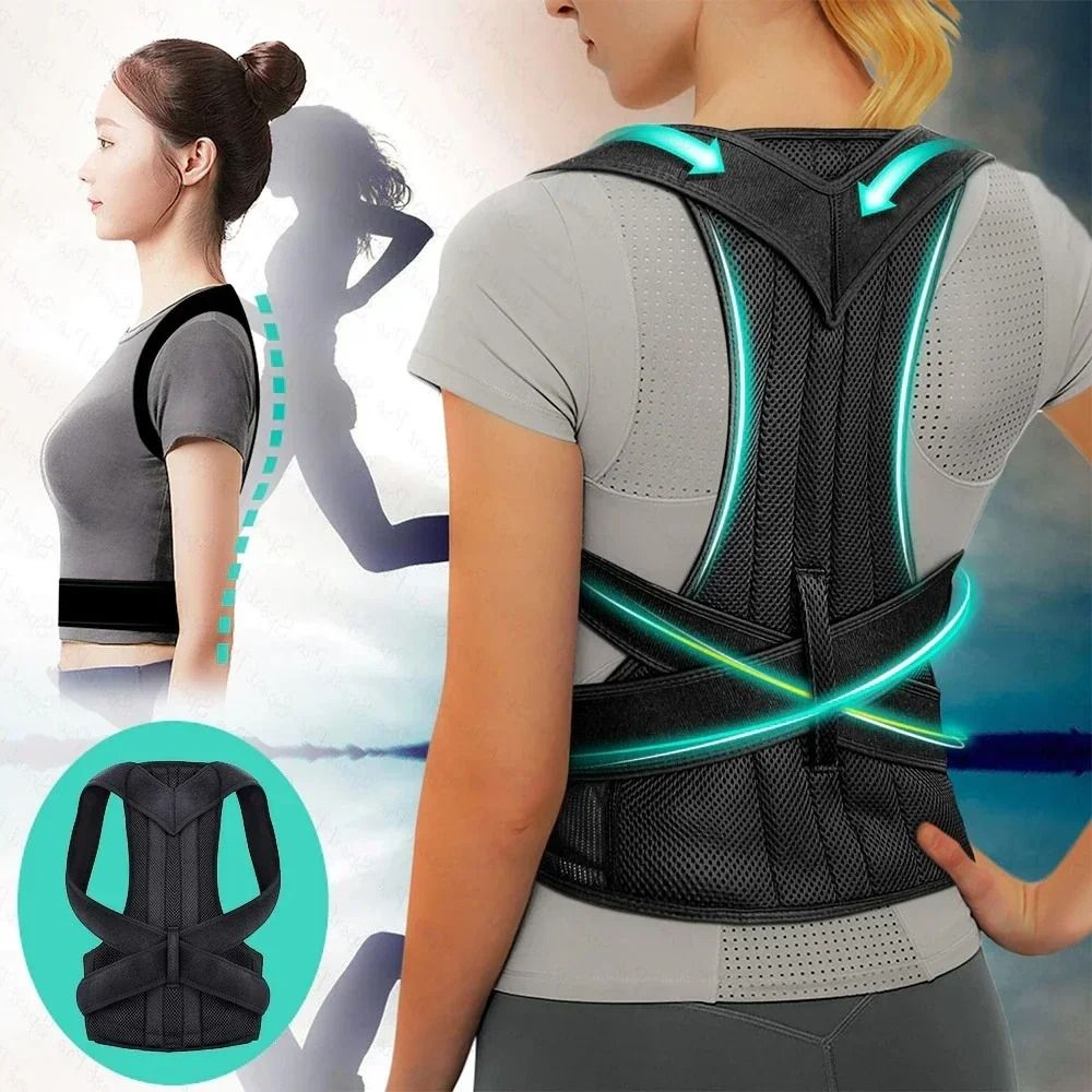 Product Name Adjustable Breathable Polyester Posture Corrector Universal Fit Back Support