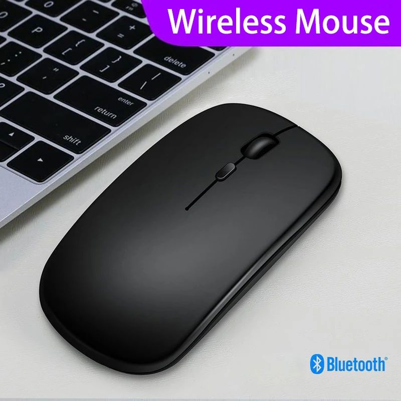 Silent Bluetooth Wireless Mouse - Slim Rechargeable Wireless Mouse for Laptop, iPad & Tablet