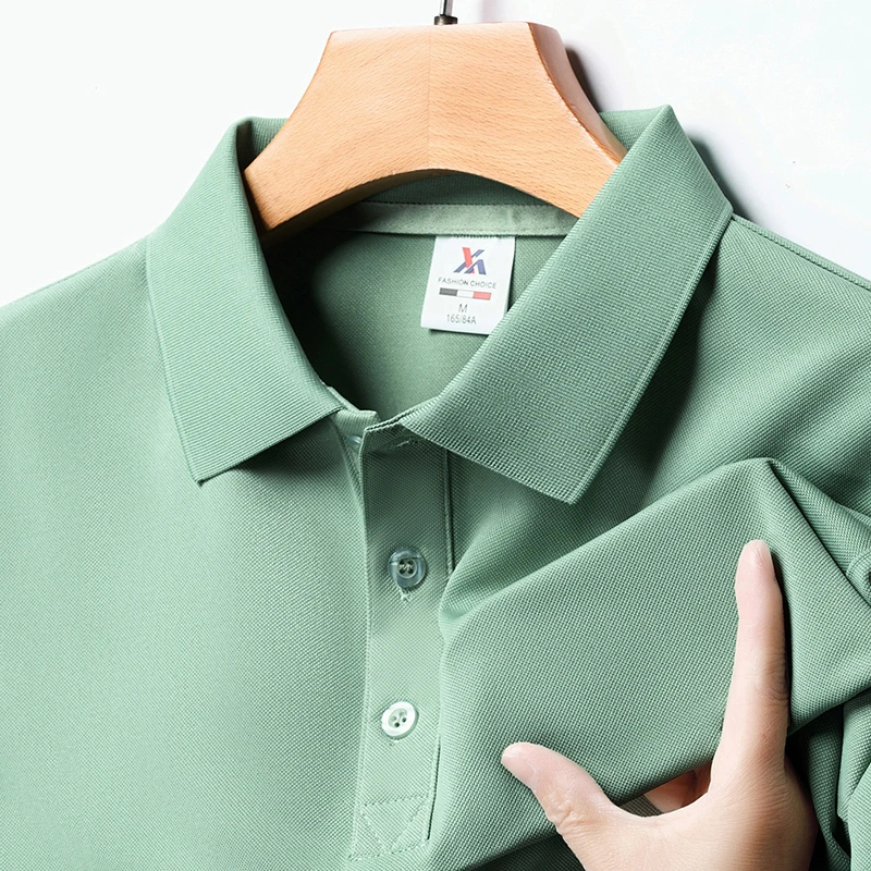 Comfortable Breathable Top Men's Fashion Solid Short Sleeved Polo Shirt Summer