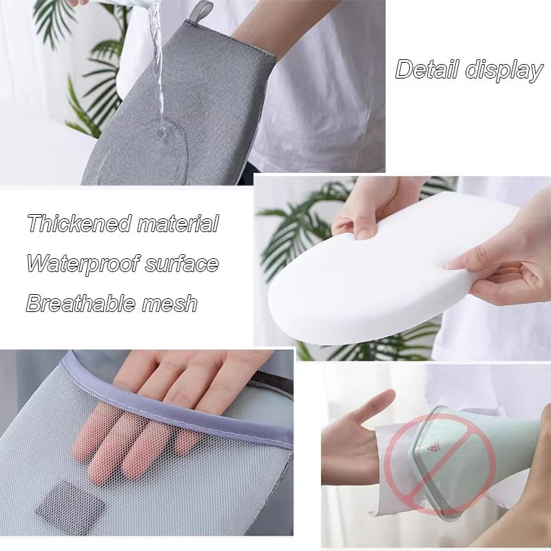 PressEase Washable Mini Ironing Board with Heat-Resistant Cover – Compact Anti-Scald Iron Pad & Protective Glove Set