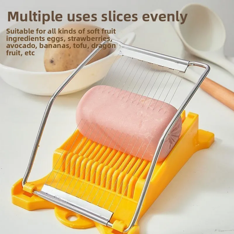 Stainless Steel Slicer Strip Cutter, Egg Slicer, Multi-Functional Kitchen Tool, Easy To Clean Fruit Divider, Sharp House