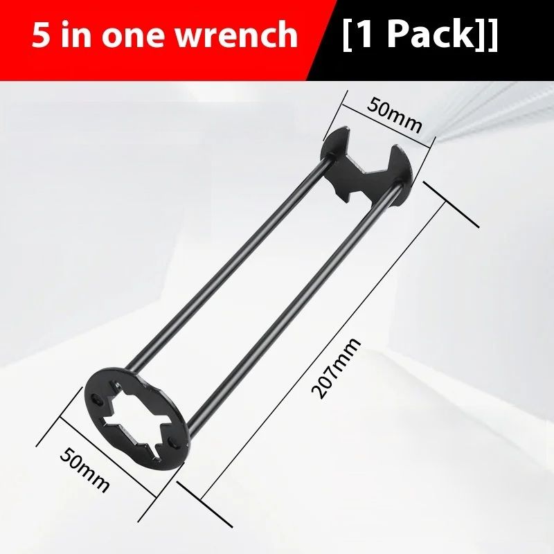 5-in-1 Multifunction Sink Wrench – Carbon Steel Faucet & Plumbing Repair Tool