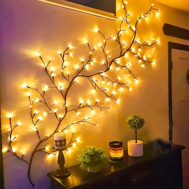 Willow Glow 144 LED Willow Vine Lights – Warm White USB Wall Decoration Lights