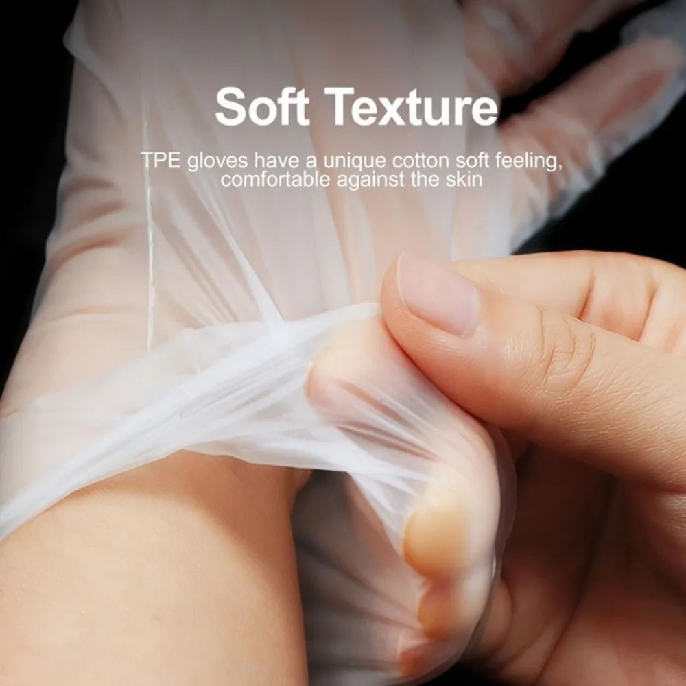 100-Piece Premium TPE Disposable Gloves