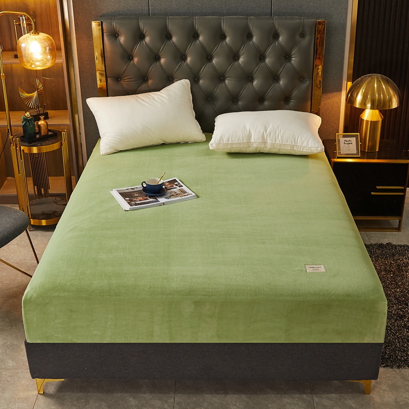 Soft Warm Velvet Fitted Sheet, Non-Slip Mattress Cover, Adjustable Protector, High-Quality Bed Sheet with Elastic