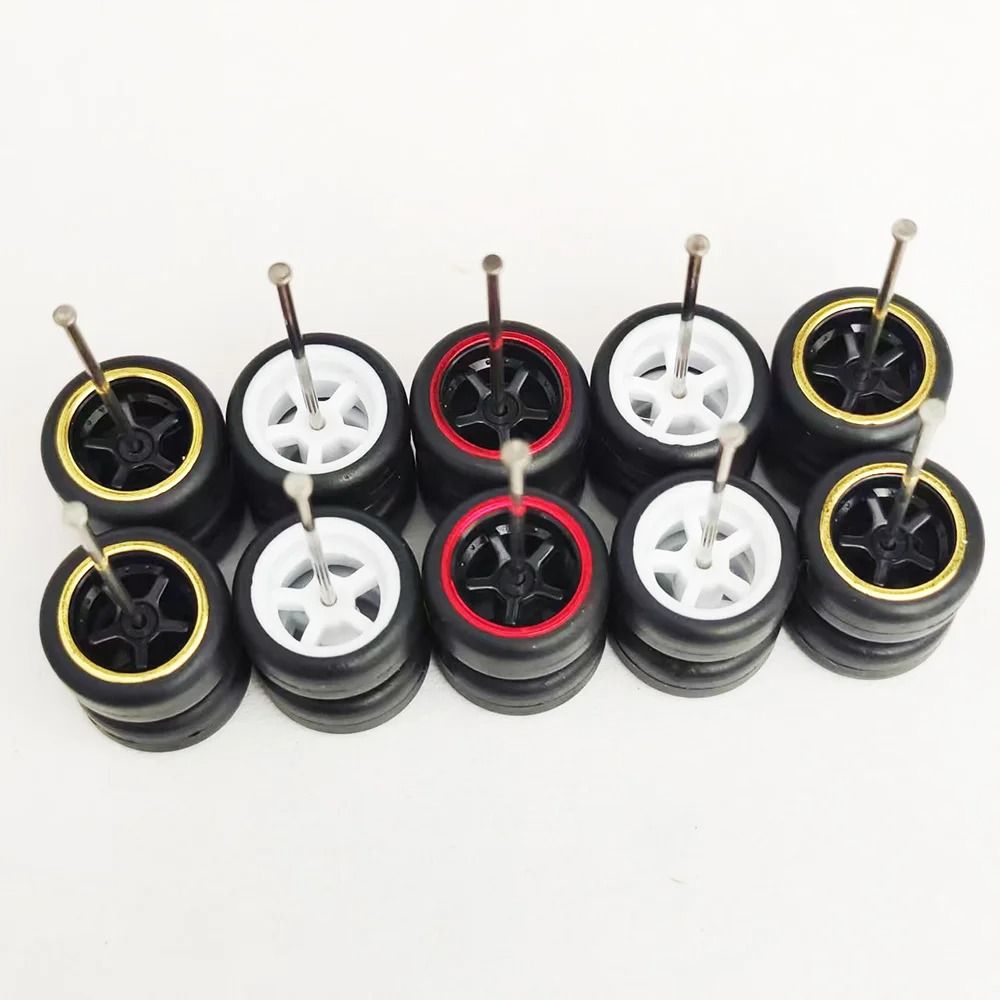 1/64 Scale Custom Alloy Wheels and Rubber Tires