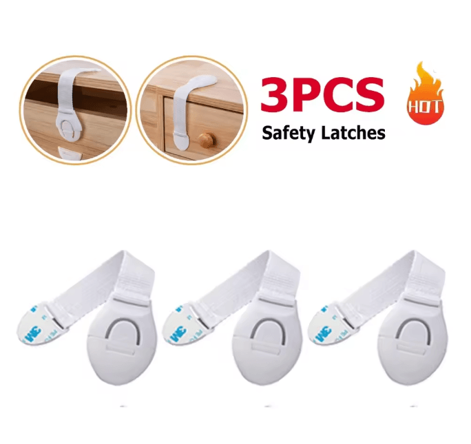 SecureFlex Child Safety Strap Locks No Drill Cabinet and Drawer Protection