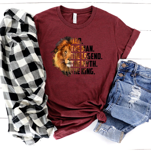 Dad The Man The Myth The King Watercolor Shirt Gift