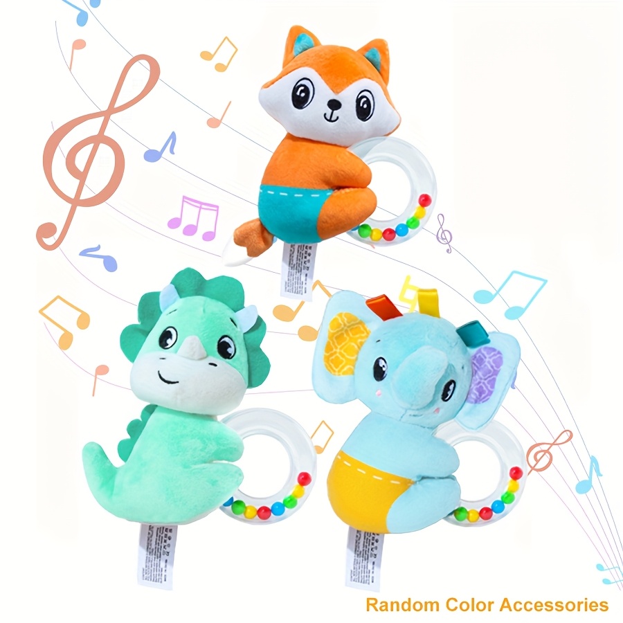 Cute Stuffed Animal Toys with Sound, Youngsters Soft Rattles Shaker, Youngsters Developmental Hand Grip Toys