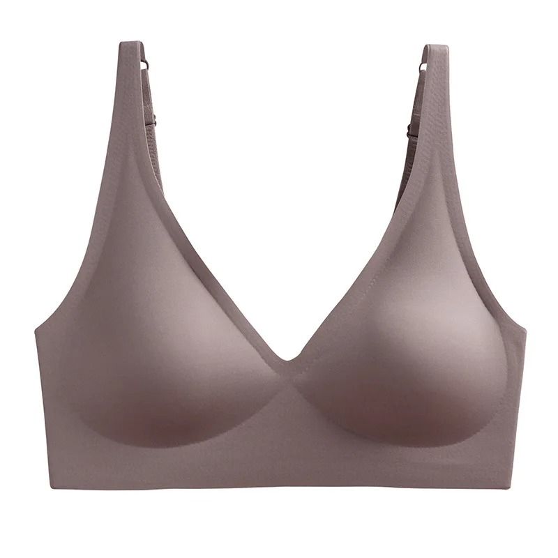 Womens Seamless Wire Free Push Up Bra with Adjustable Straps