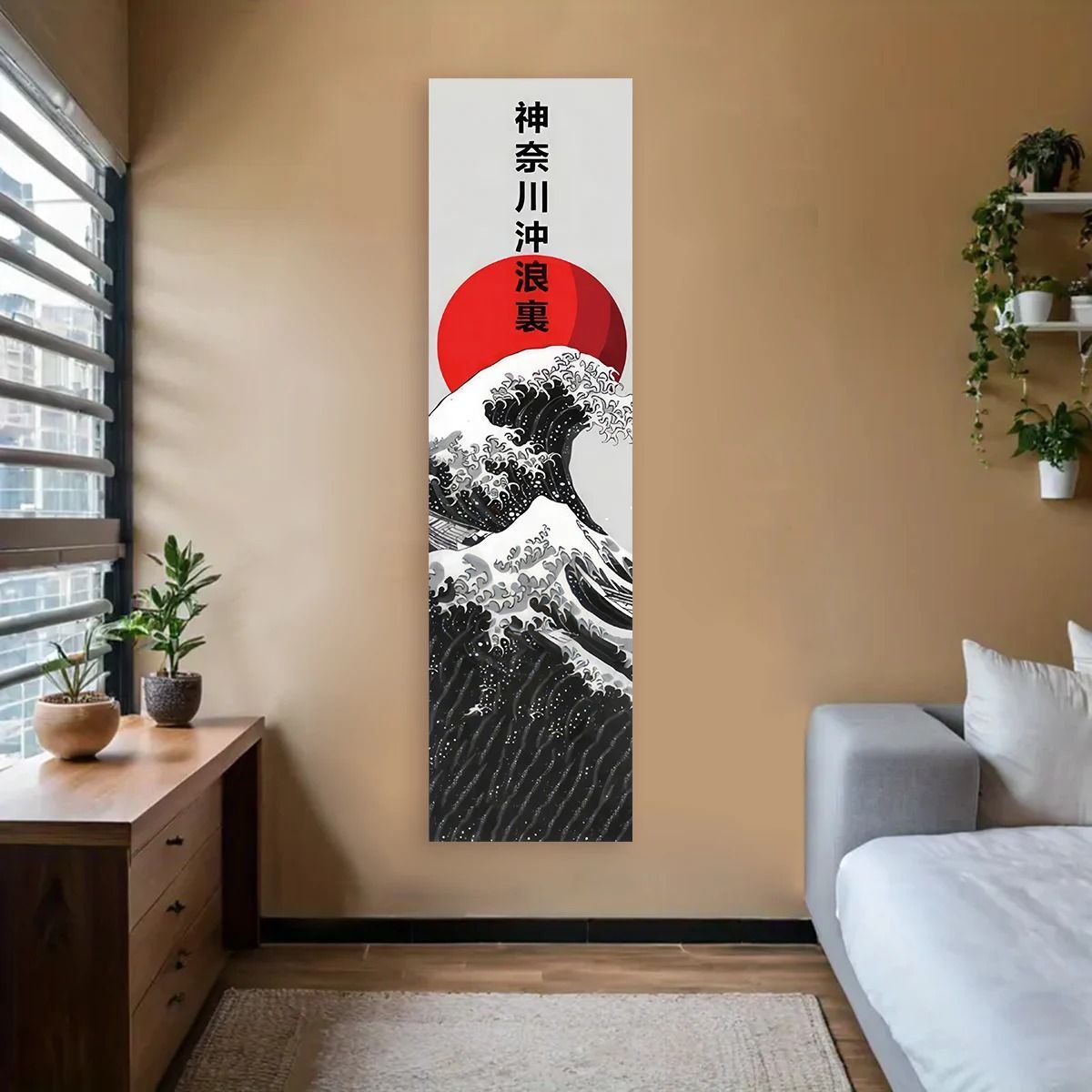 Architectural Japanese Ukiyo-e Heritage Wall Tapestry