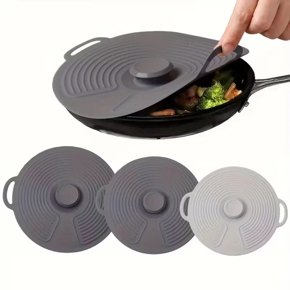 Universal Heat-Resistant Silicone Suction Lids and Microwave Splash Guard