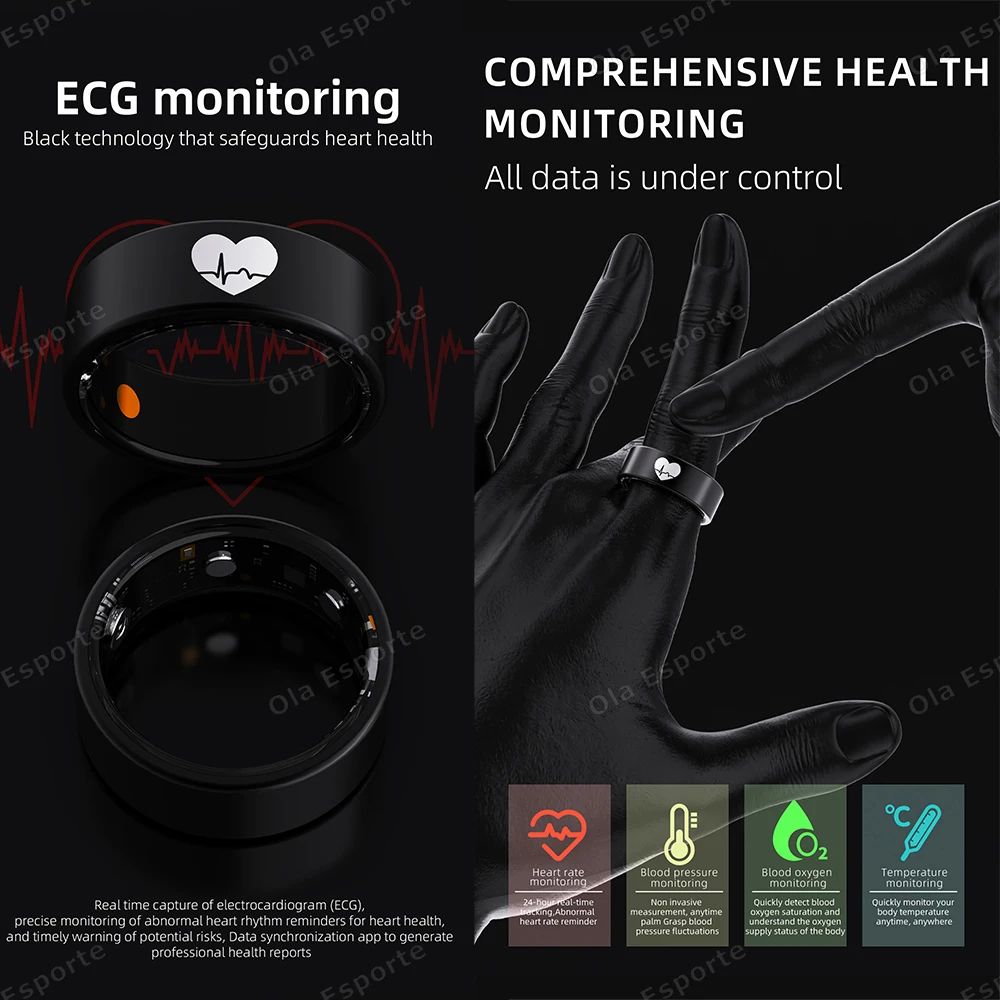 R30 Smart Health Ring ECG Heart Rate Blood Pressure Sleep Tracker