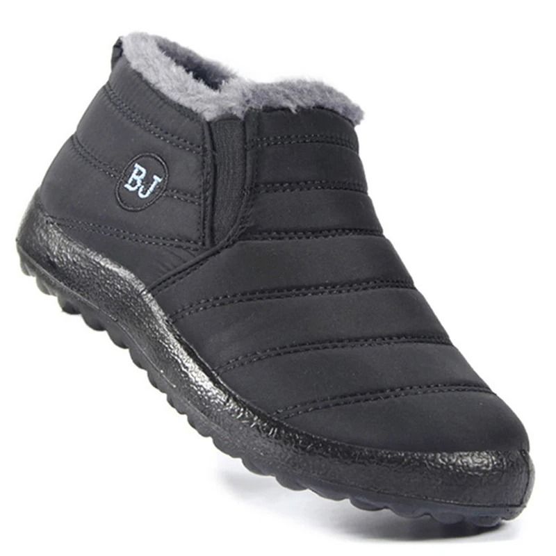 Men Winter Fur Lined Casual Sneakers Lightweight Warm Shoes